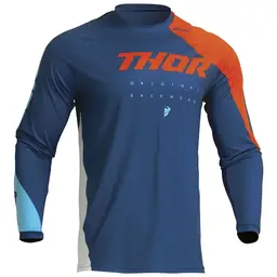 Tricou Enduro – Cross Copii THOR SECTOR EDGE 2023 · Albastru / Portocaliu