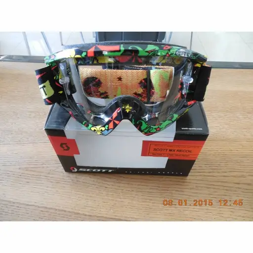 Ochelari Enduro - Cross SCOTT MX RECOIL CAPTAIN · Negru / Verde / Roșu / Galben