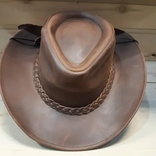 Pălărie Cowboy din Piele WILD WEST LFI-510 · Maro