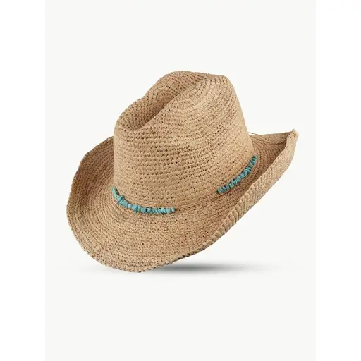 Pălărie Cowboy din Paie WILD WEST Bondi · Bej