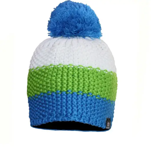 Căciulă STRINDBERG 4052 · Alb / Albastru / Verde