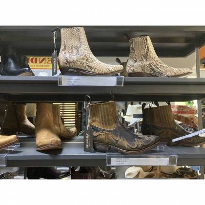 Botine Cowboy Damă SENDRA BOOTS 1692 · Piton Barriga Natural  · Maro / Negru  - 7