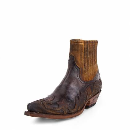 Botine  Cowboy Unisex Sendra Boots 4660 · Cuervo SERRAJE CAMELLO-BARBADOS QUERCIA · Maro / Negru  - 8