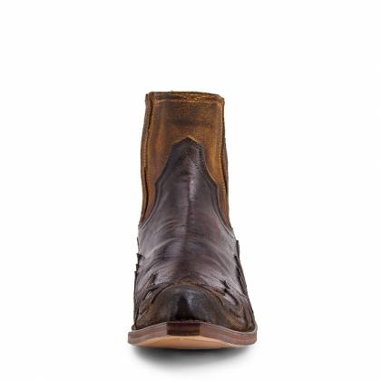 Botine  Cowboy Unisex Sendra Boots 4660 · Cuervo SERRAJE CAMELLO-BARBADOS QUERCIA · Maro / Negru  - 9