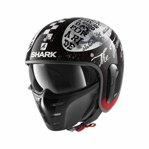 Cască Moto Open Face SHARK S-DRAK 2 TRIPP IN · Negru / Alb / Roșu 