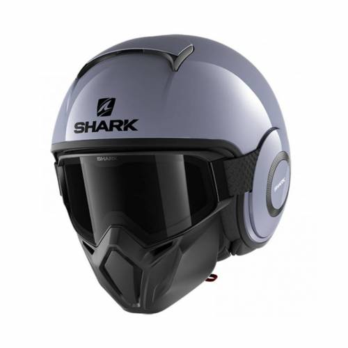 Cască Moto Open Face SHARK STREET DRAK BLANK · Gri 