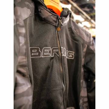 Geacă Moto de Vară din Textil BERING SPIRIT CAMO · Negru / Verde  - 14