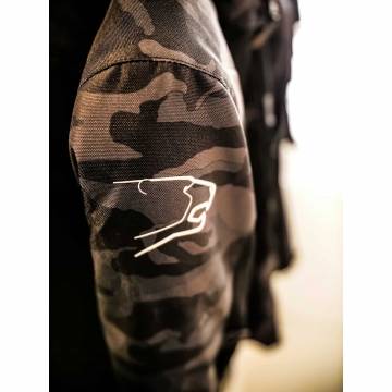 Geacă Moto de Vară din Textil BERING SPIRIT CAMO · Negru / Verde  - 12