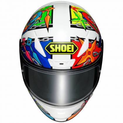 Cască Moto Integrală SHOEI NXR STIMULI TC-10 · Alb / Negru / Roșu / Portocaliu / Galben  - 6