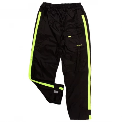 Pantaloni Moto de Ploaie Bering CHICAGO · Negru / Verde Fluo  - 3