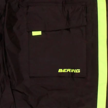 Pantaloni Moto de Ploaie Bering CHICAGO · Negru / Verde Fluo  - 1