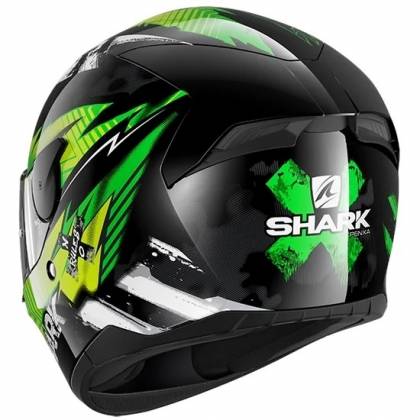 Cască Moto Integrală SHARK D-SKWAL 2 PENXA · Negru / Alb / Verde  - 3