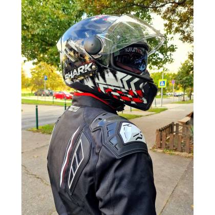 Cască Moto Integrală SHARK D-SKWAL 2 PENXA · Negru / Alb / Roșu  - 2