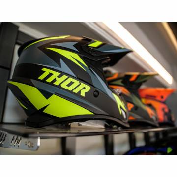 Cască Enduro - Cross THOR SECTOR WARSHIP · Negru / Verde Fluo / Albastru  - 4