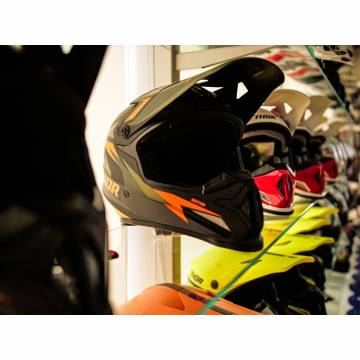 Cască Enduro - Cross THOR SECTOR WARSHIP · Portocaliu / Verde / Negru  - 5