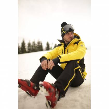 Pantaloni Outdoor / Schi STRINDBERG 2140/3D, Dermizax · Negru / Galben  - 4