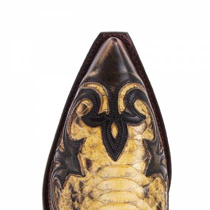 Cizme Cowboy Unisex SENDRA BOOTS 3241 Denver Tierra-Piton Barriga Panizo 2 · Negru / Maro  - 4