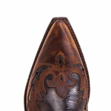 Cizme Cowboy Unisex 9669 Cuervo Flota Tan-Barbados Quercia · Maro  - 4