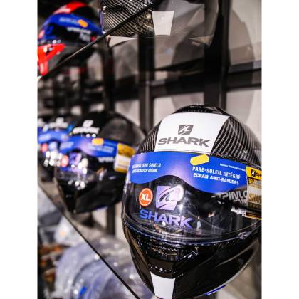 Cască Moto Integrală SHARK SPARTAN CARBON SKIN · Negru / Alb  - 7