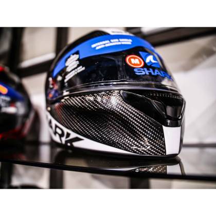 Cască Moto Integrală SHARK SPARTAN CARBON SKIN · Negru / Alb  - 5