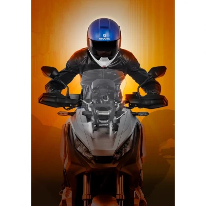 Cască Moto Flip Up SHARK EVOJET DUAL BLANK · Gri / Albastru Mat  - 6