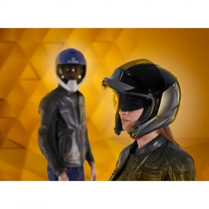 Cască Moto Flip Up SHARK EVOJET VYDA · Argintiu / Gri / Negru Mat  - 4