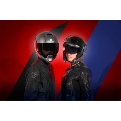 Cască Moto Flip Up SHARK EVOJET VYDA · Gri / Negru / Galben Mat  - 4