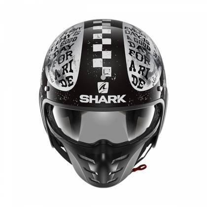 Cască Moto Open Face SHARK S-DRAK 2 TRIPP IN · Negru / Alb / Roșu  - 1