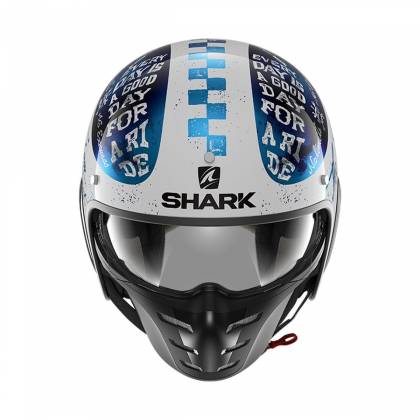 Cască Moto Open Face SHARK S-DRAK 2 TRIPP IN · Albastru / Alb / Roșu  - 1