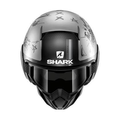 Cască Moto Open Face SHARK STREET DRAK TRIBUTE · Argintiu / Gri  - 1