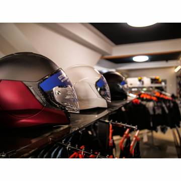 Cască Moto Open-Face SHARK CITYCRUISER DUAL BLANK · Gri / Roșu Mat  - 5