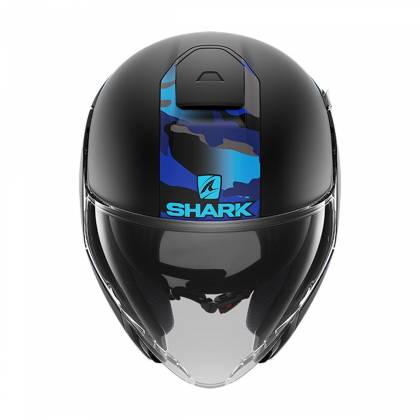 Cască Moto Open-Face SHARK CITYCRUISER GENOM · Negru / Albastru Mat  - 1