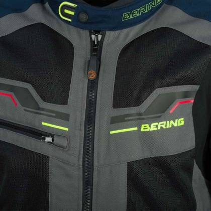 Geacă Moto de Vară din Textil BERING BAMAKO · Negru / Albastru / Gri  - 8