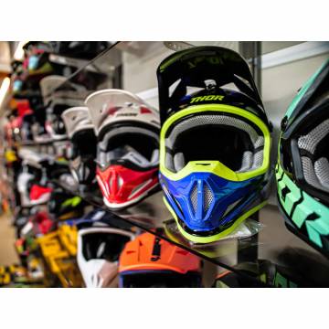 Cască Enduro - Cross THOR SECTOR FADER · Negru / Albastru / Alb  - 6