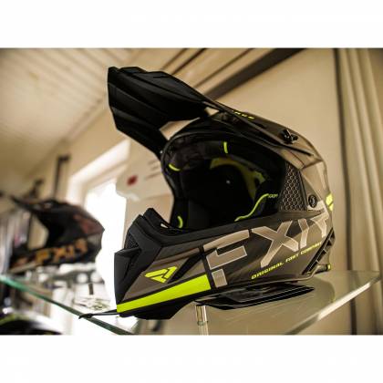 Cască Enduro - Cross - Snowmobil FXR RACING HELIUM RIDE CO 21 · Negru / Verde Fluo  - 6