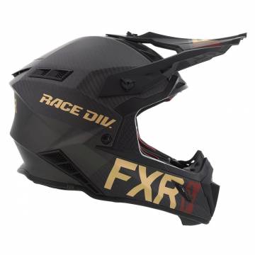 Cască Enduro - Cross - Snowmobil FXR RACING HELIUM CARBON · Negru / Auriu / Roșu  - 4