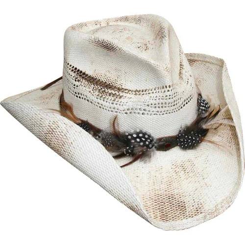 Pălărie Cowboy din Paie WILD WEST S&S CORONA · Alb 