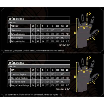 Mănuși Moto din Piele TRILOBITE CAFE · Maro  - 9