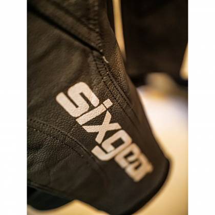 Geacă Moto din Piele SIXGEAR PHOENIX · Negru / Alb  - 4