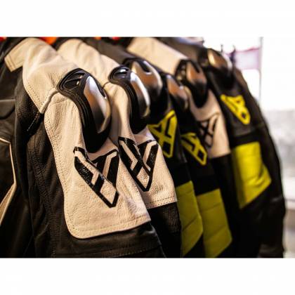 Geacă Moto din Piele SIXGEAR PHOENIX · Negru / Alb  - 8