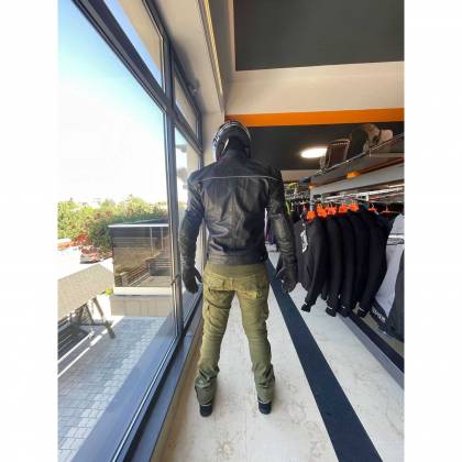 Geacă Moto de Vară din Piele Naturală SIXGEAR ORLANDO · Negru  - 4