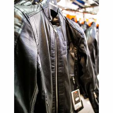 Geacă Moto de Vară din Piele Naturală Perforată SIXGEAR ORLANDO AIR · Negru  - 8