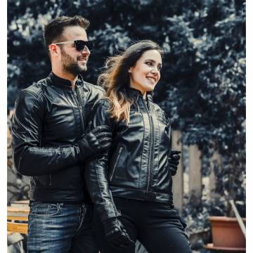 Geacă Moto Damă de Vară din Piele Naturală SIXGEAR MILA · Negru  - 6