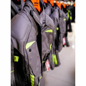 Geacă Moto din Textil SIXGEAR CLASH · Gri / Verde Fluo  - 9