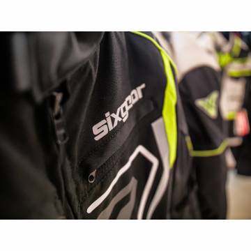 Geacă Moto din Textil SIXGEAR RIOT · Negru / Verde Fluo  - 17