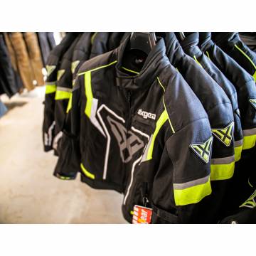 Geacă Moto din Textil SIXGEAR RIOT · Negru / Verde Fluo  - 18