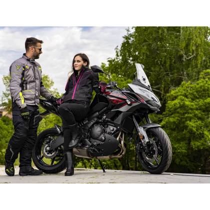Geacă Moto Damă din Textil SIXGEAR ASTRID · Negru / Roz  - 4