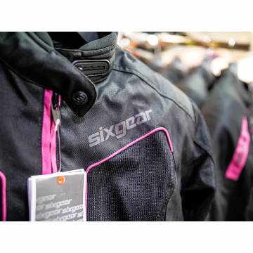 Geacă Moto Damă din Textil SIXGEAR ASTRID · Negru / Roz  - 5