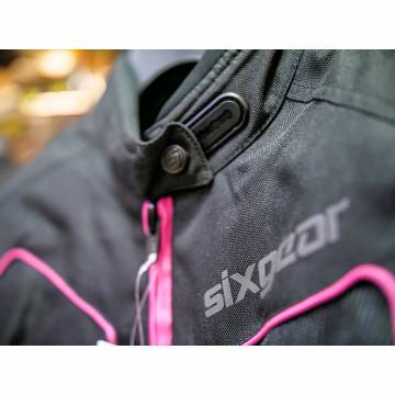Geacă Moto Damă din Textil SIXGEAR ASTRID · Negru / Roz  - 11
