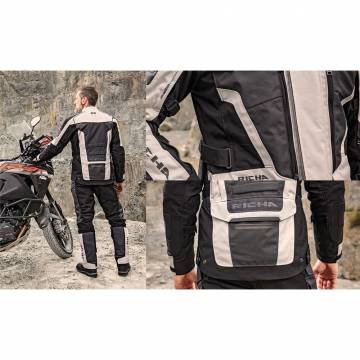 Geacă Moto din Textil RICHA TOUAREG 2 · Gri / Negru  - 7
